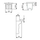 Cierre perimetral automatico de tornillo oculto. Incluye gancho y recibirdor. Color blanco.