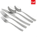 Cubiertos de Acero Inoxidable 20 Piezas. Set Completo para Mesa Ideal Para 4 Personas. Resistente, Brillante Y Apto Para Lavavajillas.