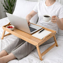 Mesa Bandeja De Bambú Para Cama Con Patas Plegables (50x30cm). Mesita de Desayuno Portátil. Ideal Para Laptop, Comer Y Leer En Cama.
