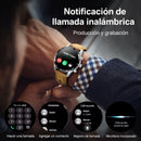 Smartwatch Con Llamadas Bluetooth Y Pantalla HD 1.32”. Reloj Inteligente IP67 Con Monitor De Ritmo Cardíaco Y Carga Magnética. Color Marrón Con Negro.