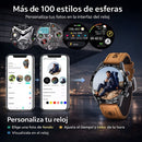 Smartwatch Con Llamadas Bluetooth Y Pantalla HD 1.32”. Reloj Inteligente IP67 Con Monitor De Ritmo Cardíaco Y Carga Magnética. Color Marrón Con Negro.