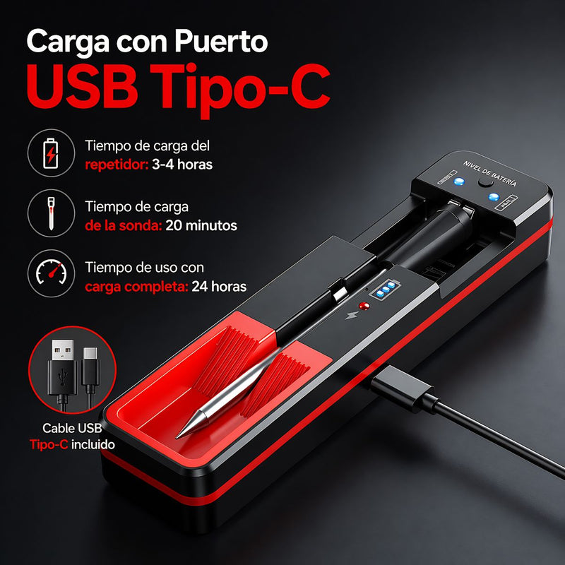 Termómetro Bluetooth para Carnes y Parrillas con Monitoreo en Tiempo Real. Con App. Ideal Para Asados