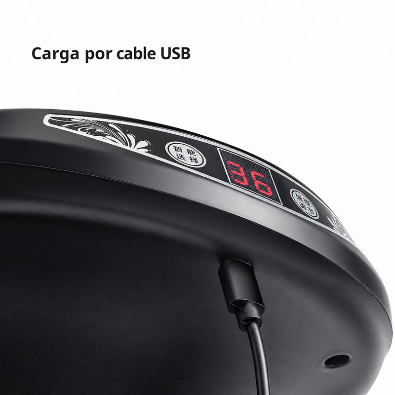 Dispensador de Agua Eléctrico Recargable USB. Color negro. Bomba de agua automática con pantalla digital para garrafón o garrafa de agua.