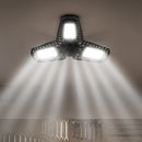 Lámpara LED Ajustable para Garaje 80W E27. Luz Blanca con Paneles Plegables 90°. Foco Bombillo para Taller, Depósito y Almacén.