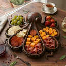 Bandeja De Charcutería Con Diseño De Pulpo. Plato Dividido Para Snacks. Organizador De Aperitivos Decorativo (30.5x28.5cm).