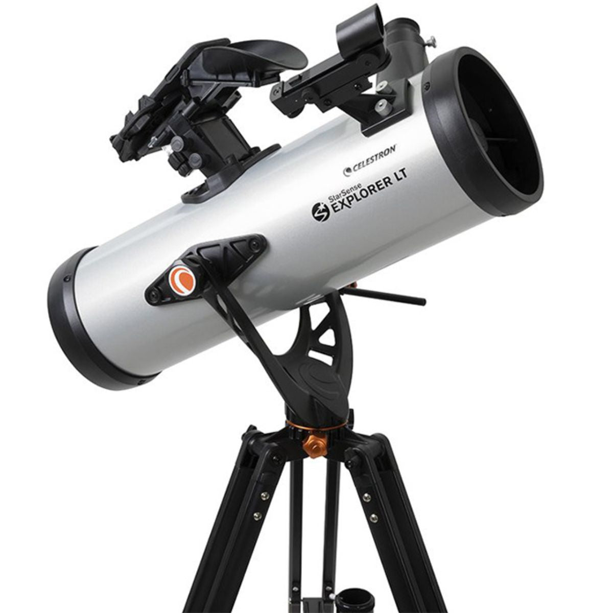 Telescopio Astronómico celestron 22452  SSE LT114AZ 114mm con Localización Automática por App, 1000mm Alta Potencia, Trípode Ajustable y Soporte Celular con APP  StarSense