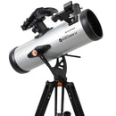 Telescopio Astronómico celestron 22452  SSE LT114AZ 114mm con Localización Automática por App, 1000mm Alta Potencia, Trípode Ajustable y Soporte Celular con APP  StarSense