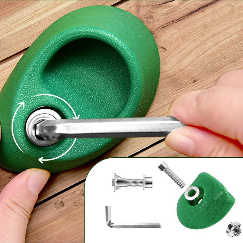 Piedras para Escalar Infantil 20 Piezas de prensas con Tornillos M10 y Llave Allen. Agarraderas para Muro de Escalada Niños Interior Exterior. Multicolor