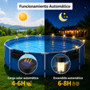 Luces Solares LED para Piscina de Acero Inoxidable con Clip Ajustable. Lámpara Solar Luz Cálida Automática para Piscinas, Jacuzzi, Patio y Terraza (6 Unds)