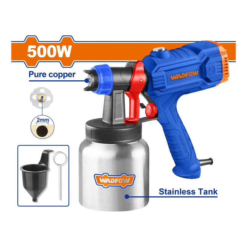 Pistola Spray de Aire Para Pintar 500W. Capacidad 800 ML. Voltaje: 110-120V ~ 50/60Hz De Aire.