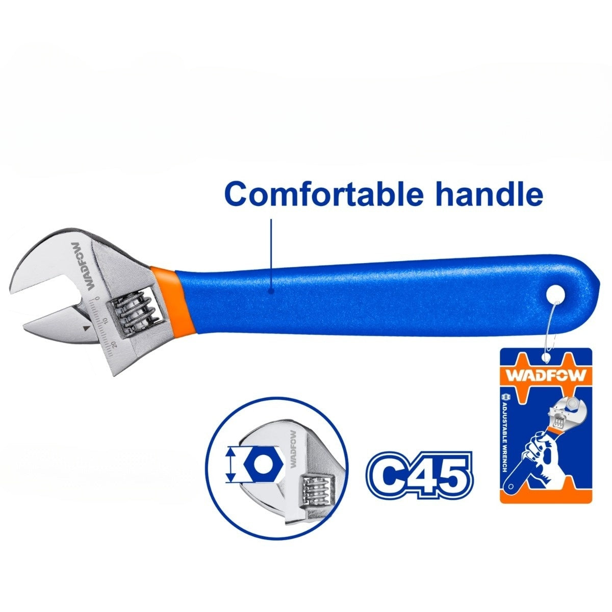 Llaves Inglesas Ajustables. Tratada térmicamente. Acero al carbono #45.