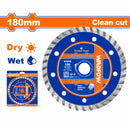 Disco Diamantado Turbo para Concreto 180mm. Corte limpio. Húmedo y Seco.