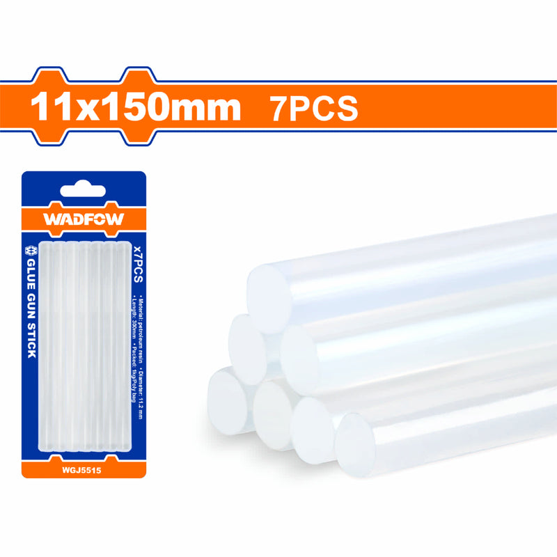 Barras de Silicon. Material: Resina de petróleo. 11 x 150mm. 7 pzas. Set. Ideal pistolas de 11mm.