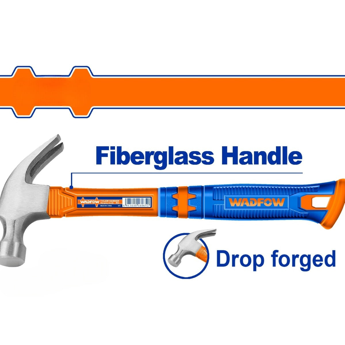 Martillos de Oreja. Forjado. Tratamiento térmico. Acero al carbono #45. Mango Fibra de Vidrio