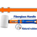 Martillos de Goma. 45% goma natural blanca suave. Mango de Fibra de Vidrio.