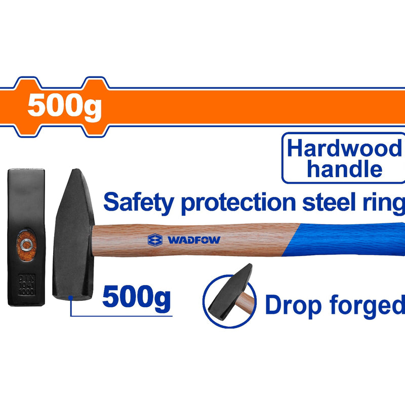 Martillo Forjado. 500g. Tratamiento térmico. Acero al carbono