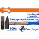 Martillo Forjado. 500g. Tratamiento térmico. Acero al carbono