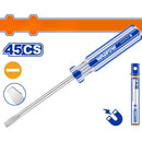 Destornilladores planos 45CS. Mango redondo. Magnético.