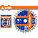 Discos de corte sierra TCT 235mm.  Anillos reductores 16mm y 25.4mm. Para corte en Madera.