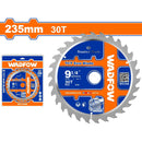 Disco de corte sierra TCT 235mm. 30T. Anillos reductores 16mm y 25.4mm. Para corte en Madera.