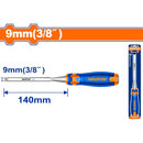 Cincel de madera 9mm (3/8") Mango ergonómico. Acero al carbono. Long.140mm