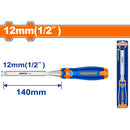 Cincel de madera 12mm (1/2") Mango ergonómico. Acero al carbono. Long.140mm