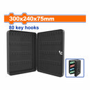 Caja de llaves. Capacidad de 80 llaves Dimensiones externas (H*A*P): 12"x9.5"x3" (30x24x7.5cm) Apertura con llave. Caja de seguridad para llaves tipo armario.