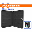 Caja de llaves. Capacidad de 80 llaves Dimensiones externas (H*A*P): 12"x9.5"x3" (30x24x7.5cm) Apertura con llave. Caja de seguridad para llaves tipo armario.