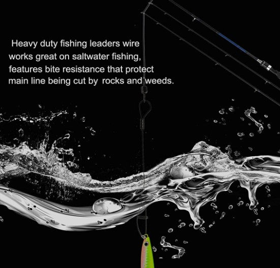 Cables de acero de pesca con ganchos (10 Uds)