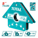 Soporte de Soldadura Escuadra Magnetica de 5". Fuerza de Traccion 75 Lbs. Angulos 45°, 90°, 135°,