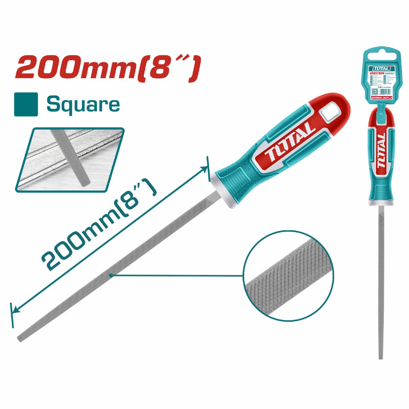 Lima cuadrada para Acero de 200 mm. Calidad del Acero T12.