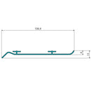 Zocalo Rodapie aluminio 4" Acabado Negro.