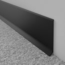 Zocalo Rodapie aluminio 4" Acabado Negro.