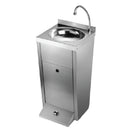 Fregador sanitario c/ pedal piso 400x400x850 mm tina redond 330 mm diametro. incluye griferia