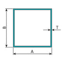 TC-2 Tubo Cuadrado  1" x 1"  Espesor 1.4 mm. Largo 5.85 mts. Acabado Anodizado Negro 15 Micro