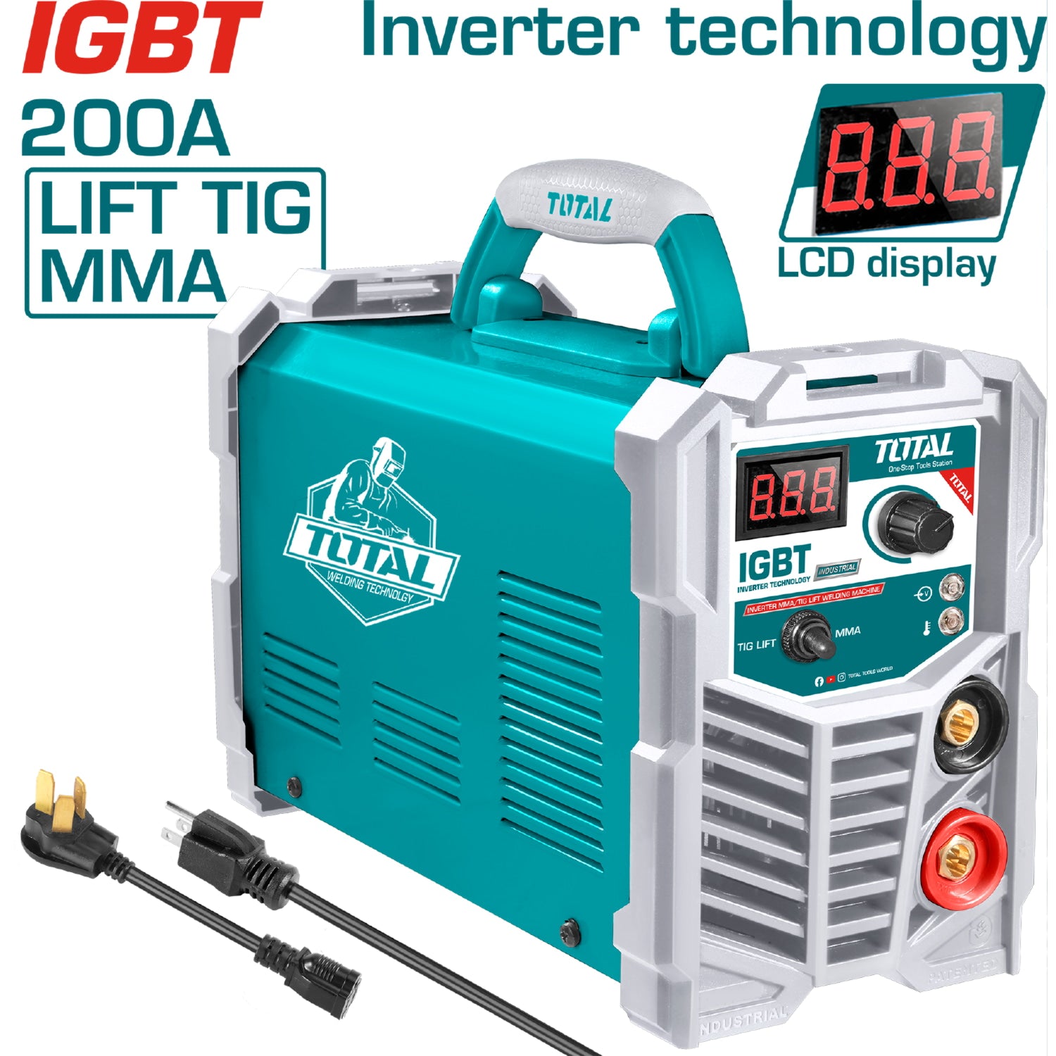 Maquina de soldar 200 Amp inverter 60% 110V-220V. Heavy Duty