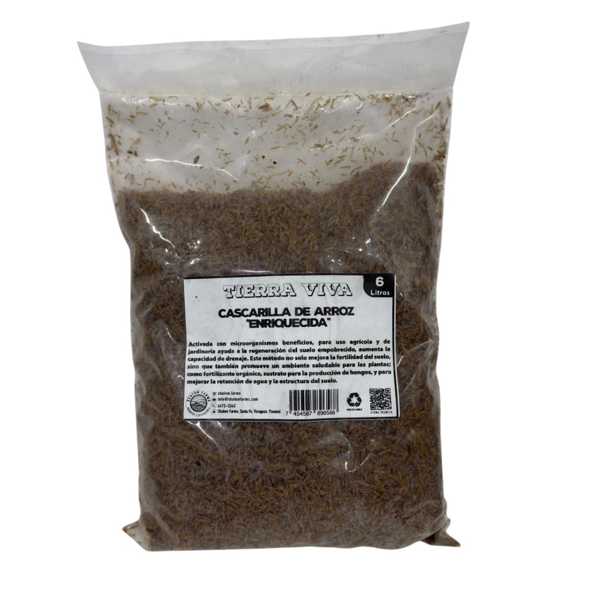 Cascarilla de Arroz Enriquecida “Activada con microorganismos de montaña “6 litros