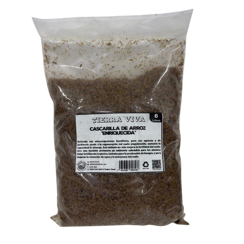 Cascarilla de Arroz Enriquecida “Activada con microorganismos de montaña “6 litros