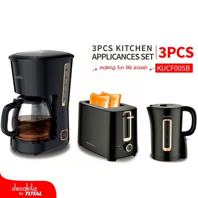 Combo 3pzas electrodomésticos tetera, cafetera y tostadora