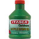 Aceite lubricante 2 tiempos 8 oz. Itasca. Para motores de bombas, podadoras, motosierras