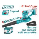 Aspiradora sopladora inalambrica 20V  NO incluye cargador ni baterias. (1 año)