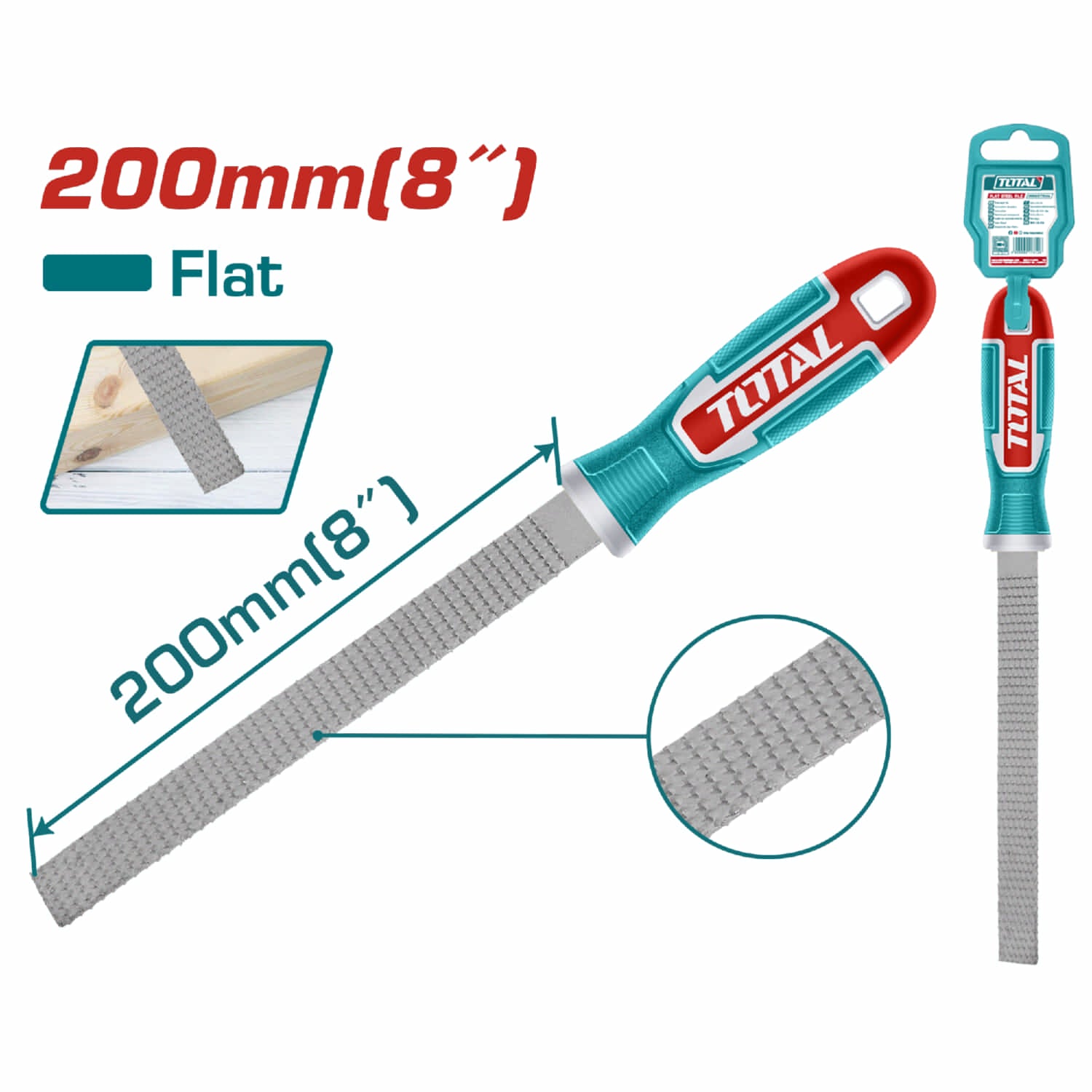 Lima plana para Madera de 200 mm. Alta Calidad.