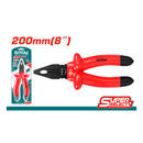 Alicate de combinacion aislado 8"/200mm Cr-V. Probados en 10,000Voltios.