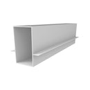 TRC-41 Perfil Marco Fijo 3" x 1 3/4"  Cerrado Doble Aleta Descentrada. E =1.5 mm. L=5.85 m BLANCO