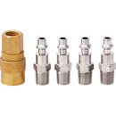 Juego de acoples y conectores de aire 5 piezas Surtek para compresor