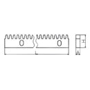 1 Mt Cremallera Para Motor De Porton. Con Tornillos. Modulo M4. 12X30mm.  (N1-P5-Entre S Y R)