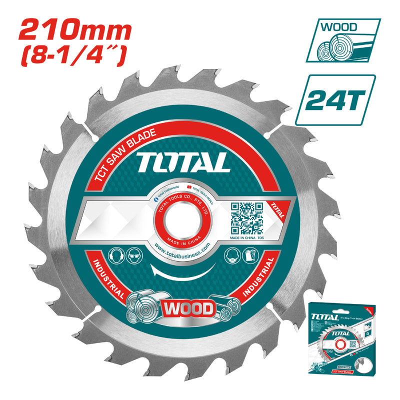 Disco corte madera 210mm(8-1/4") 24T,arbor:30mm 16mm and 25.4mm ring