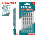 5pza cuchillas caladora para metal  2.5-6.0 mm . Largo 50mm,spaciado dientes:1.9-2.3mm.