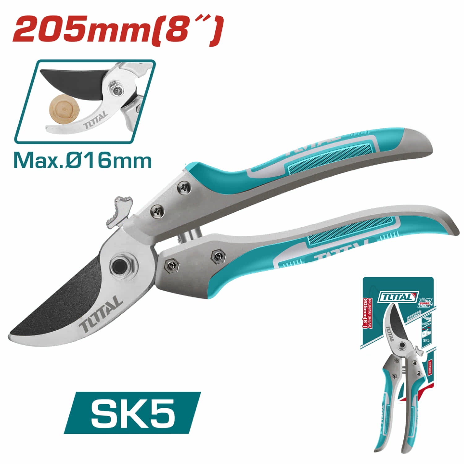 Tijera para podar arbustos de alta calidad. 8.0"(205mm).