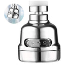 Boquilla para grifo de rotación de 360º con 3 modos de pulverización.